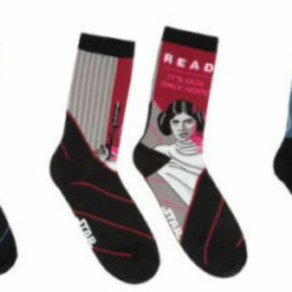 Star Wars Socks Yoda Princess Leia Darth Vader 3 Pairs